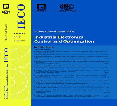 چاپ مقالات برتر در مجله International Journal of Industrial Electronics, Control and Optimization (IECO)